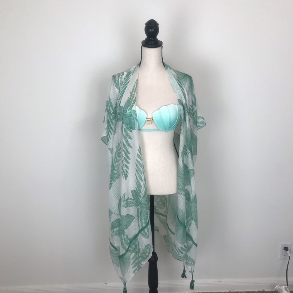 Palm Leaf Kimono and Swim Wear Cover Up - Picture 1 of 3